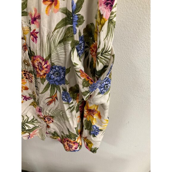 Xhilaration Juniors Summer Floral Button-Front Ruffled Strap Dress XXL - Picture 5 of 6